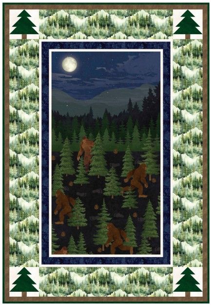 Hide &amp; Seek Bigfoot Country Quilt Kit
