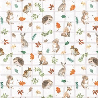Clothworks Woodland Way Y4851-1 White Online