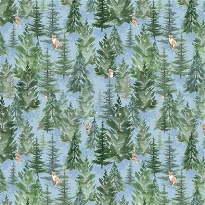Clothworks Woodland Way Y4850-87 Light Denim Online