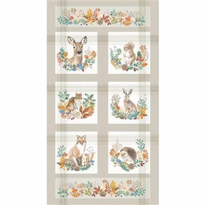 Clothworks Woodland Way Panel Y4849-55 Multi