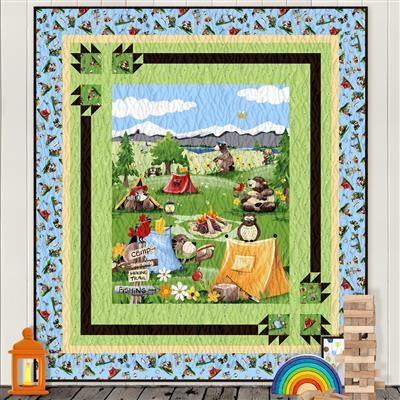 Paws for Fun Barron Goes Camping Quilt Kit