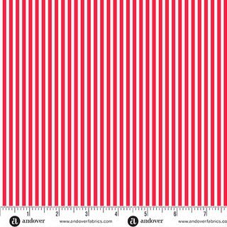 Andover Fabrics Simply Stripe A-10238-R Lipstick Online