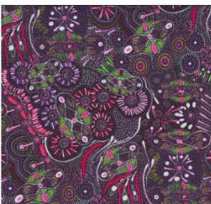 M&amp;S Textiles Bush Tucker After Rain  BTURP Purple Online