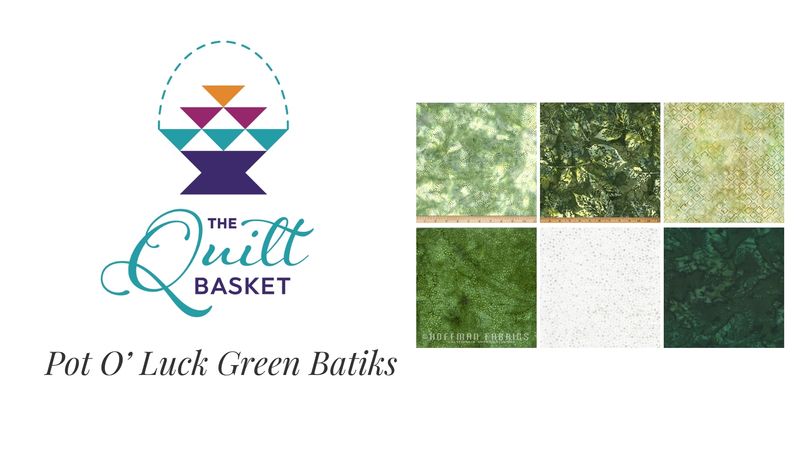 Pot O' Luck Green Batiks M50 FQ Bundle