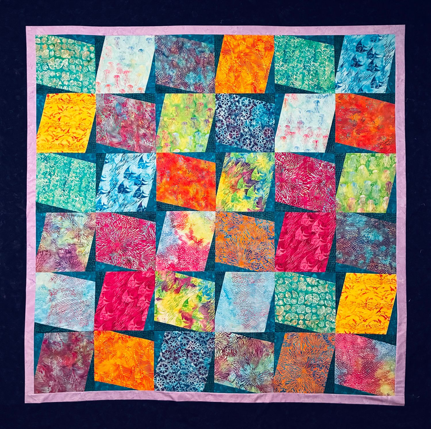 Spice Cake Coral Carnival Quilt Kit