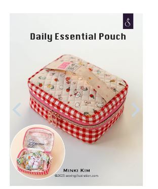 Minki Kim Daily Essential Pouch Pattern P178-SIBP10