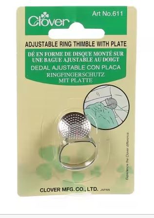 Clover Adjustable Thimble With Metal Plate 611CV