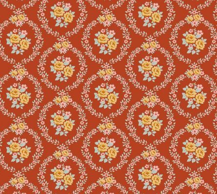 PRE-ORDER October 1 Tilda Fabrics Village Life TIL100687 Rust Online