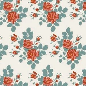 PRE-ORDER October 1 Tilda Fabrics Village Life TIL100688 Teal Online