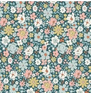 PRE-ORDER October 1 Tilda Fabrics Village Life TIL100689 Petrol Online