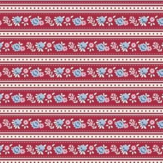 PRE-ORDER October 1 Tilda Fabrics Village Life TIL100693 Burgundy Online