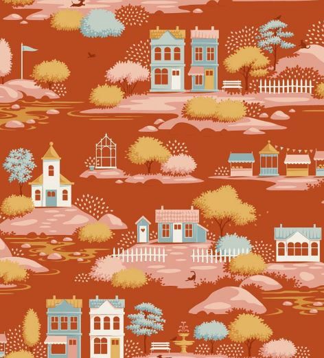 PRE-ORDER October 1 Tilda Fabrics Village Life Blenders TIL110179 Rust Online