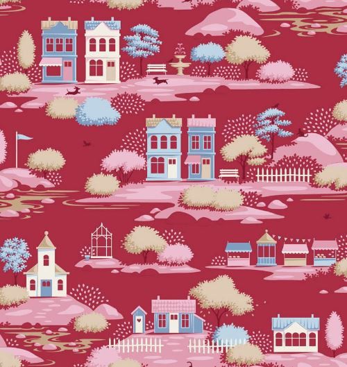 PRE-ORDER October 1 Tilda Fabrics Village Life Blenders TIL110186 Burgundy Online