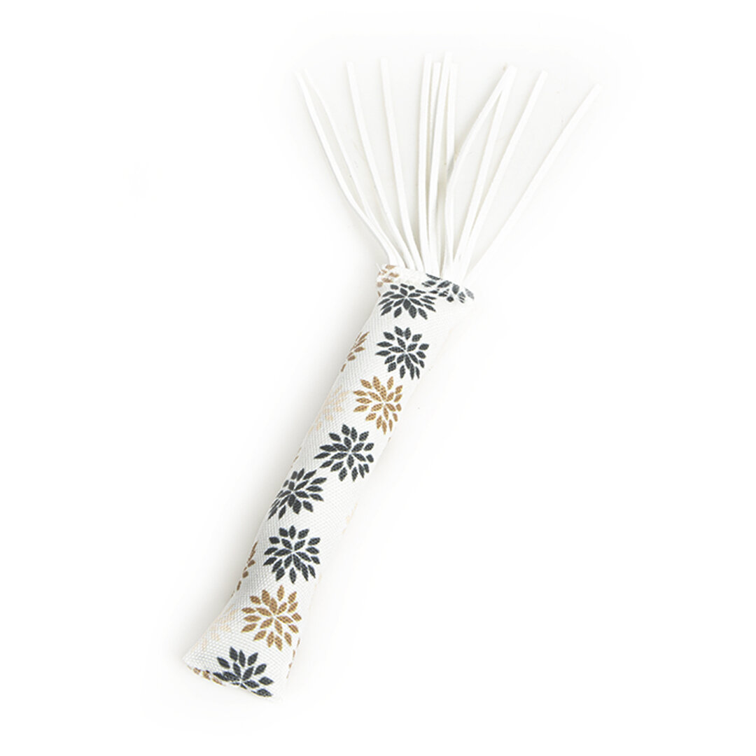 Katzen Spielrolle mit Lederstreifen · Flower · 5g Baldrian
