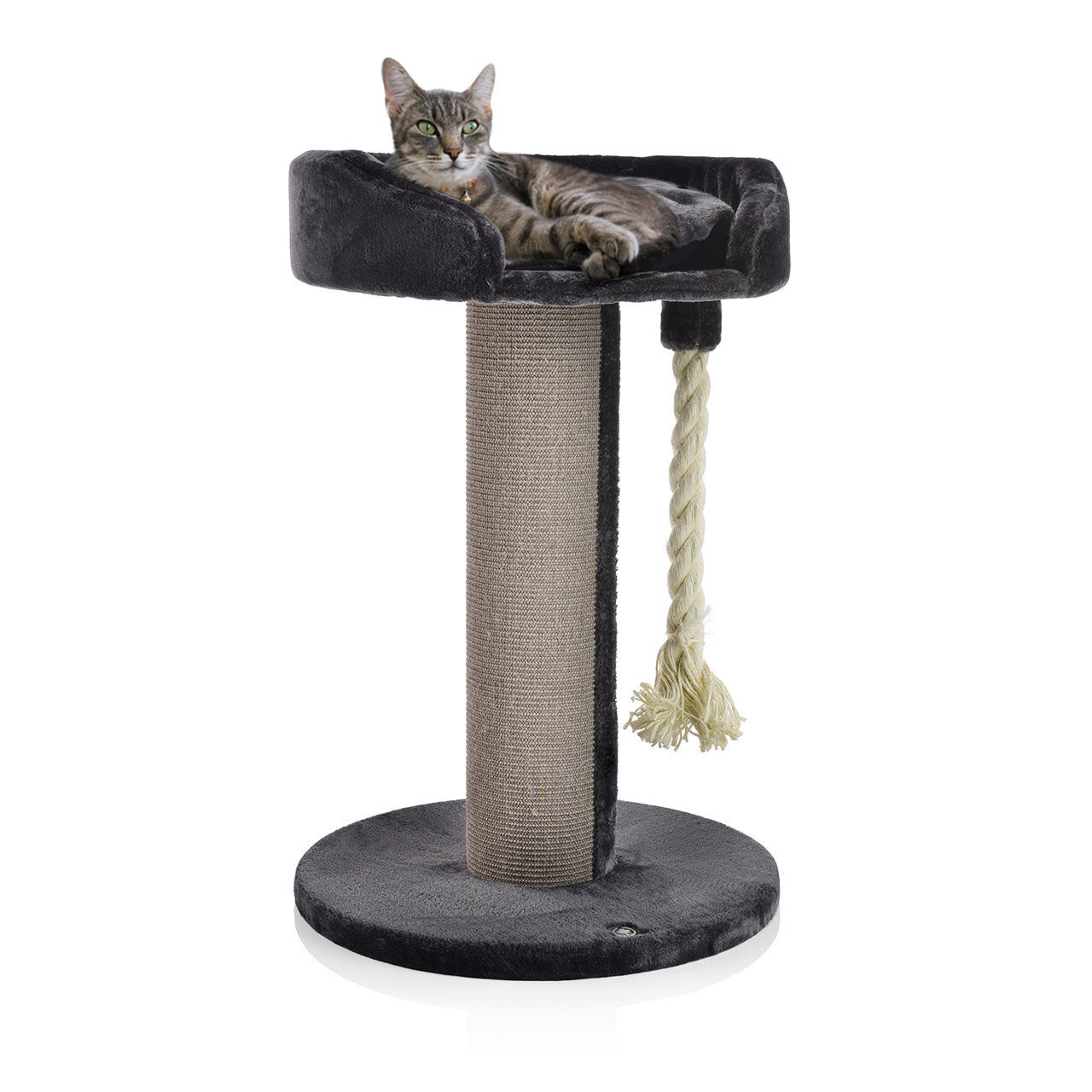 Kratzbaum · Lounge Ontario XXL grau mit 20cmØ Sisalstamm, ideal auch für große und schwere Katzen wie z.B. Maine Coon