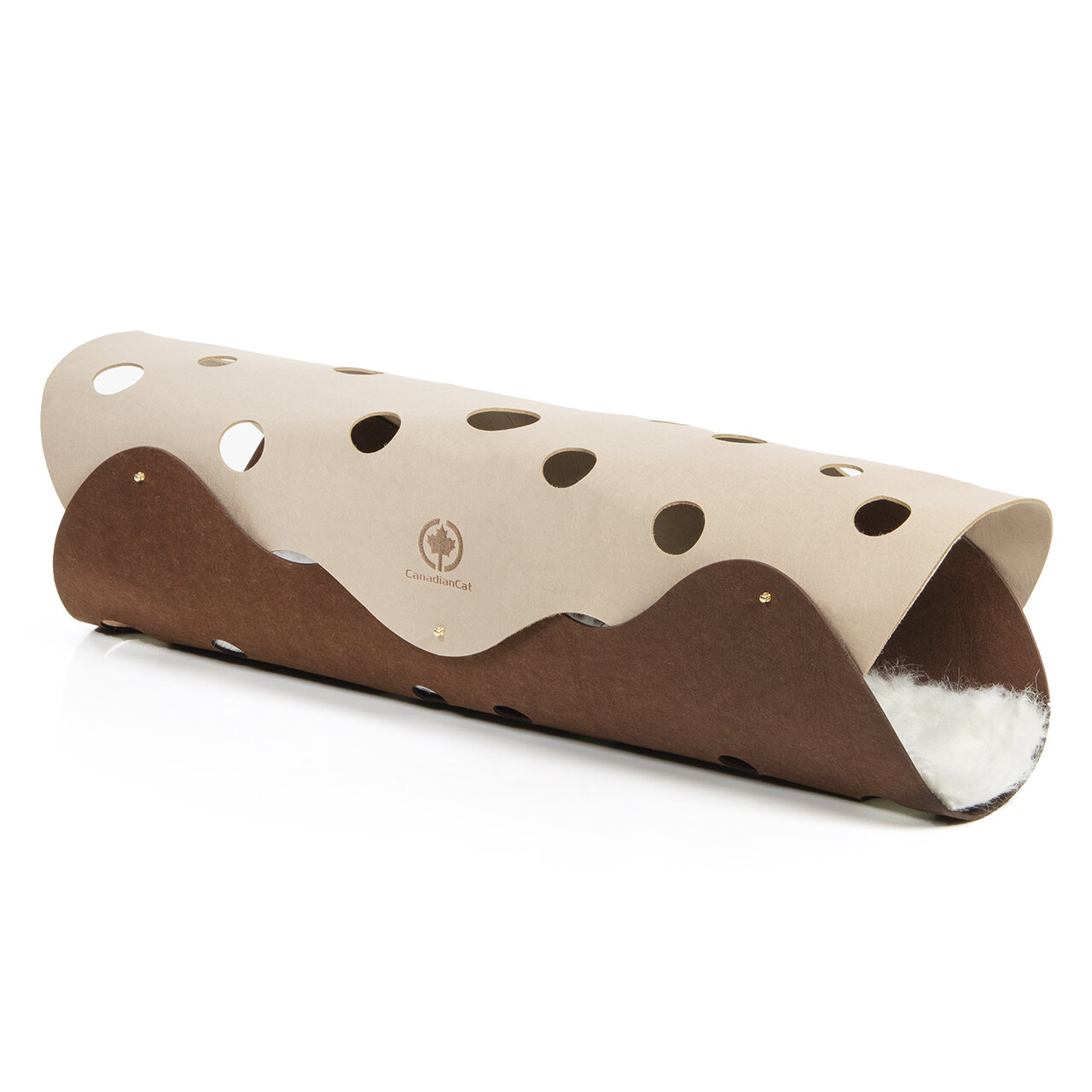 Katzen Filztunnel XXL · beige/braun · ca. 120 x 35 cm