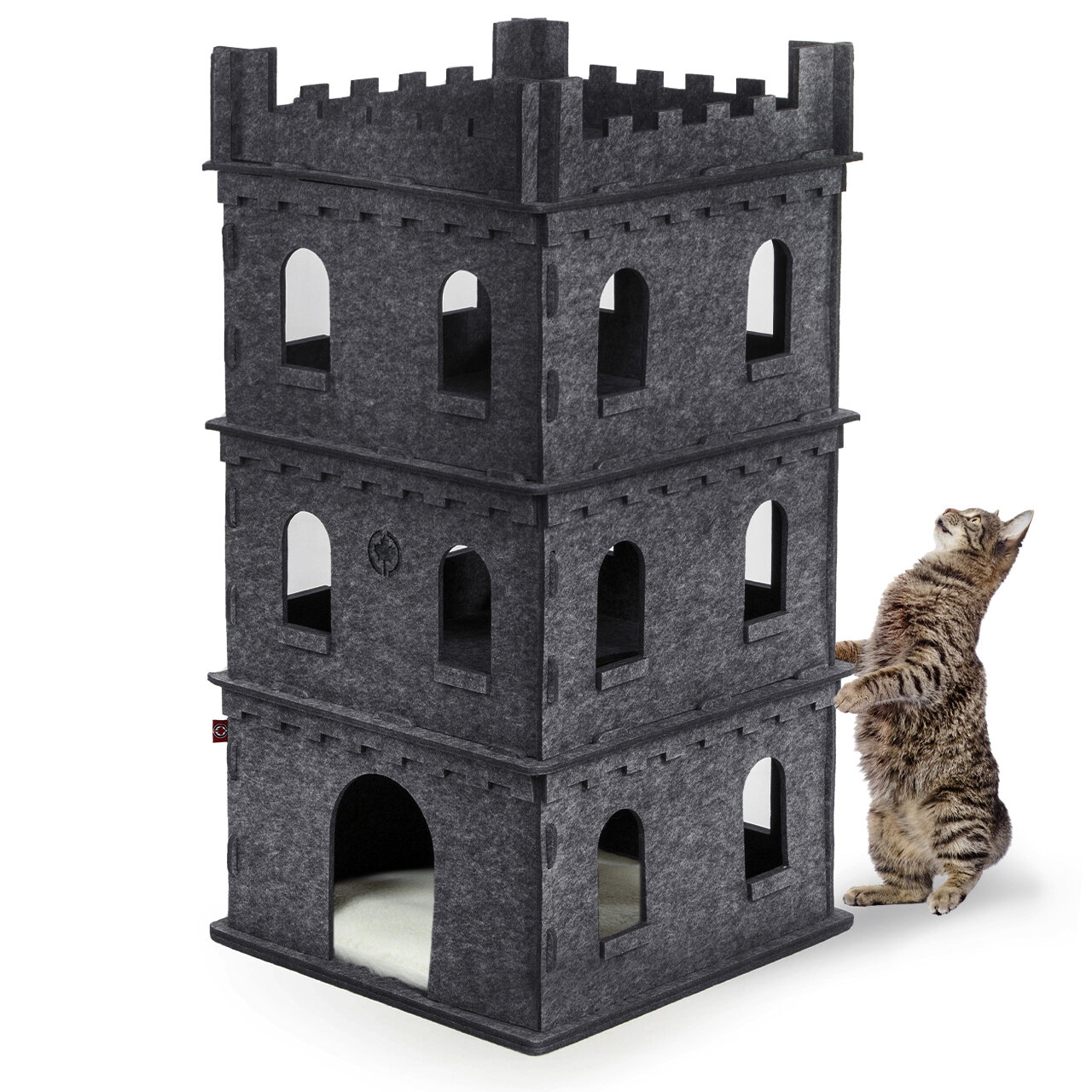Katzenburg aus Filz · Felty Fort · Filztonne · Katzentonne