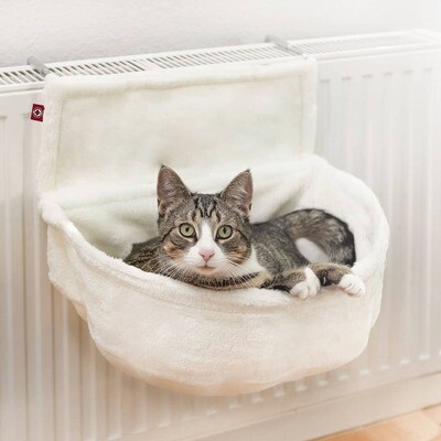 Der Katzen Kuschelsack für Heizkörper · Weiß