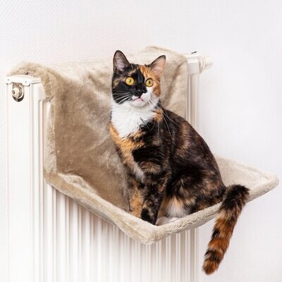 Liegemulde für Katzen · Heizungs-Liege Beige