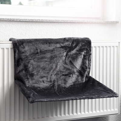 Heizkörper Liegemulde für Grosse Katzen ·  Anthrazit · Dunkelgrau · verstellbar · 60 x 40 x 30 cm