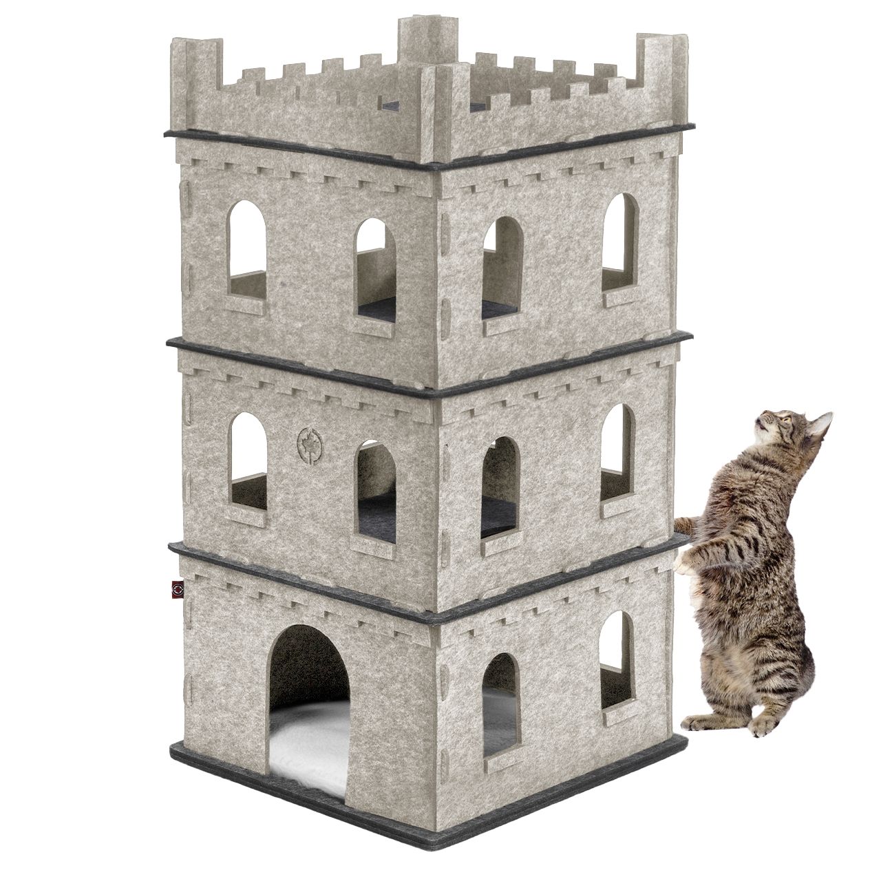 Katzenburg aus Filz · Felty Fort · Kletterturm, Katzenturm