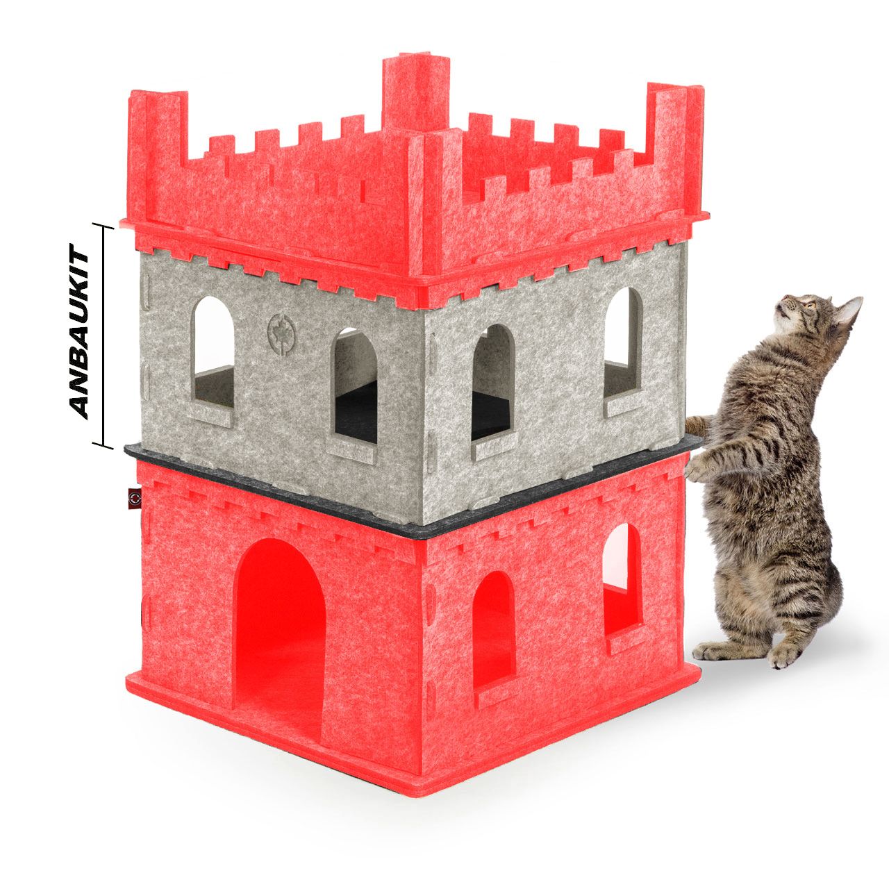 Felty Fort · Katzenburg aus Filz ·  Etagen-Anbauset