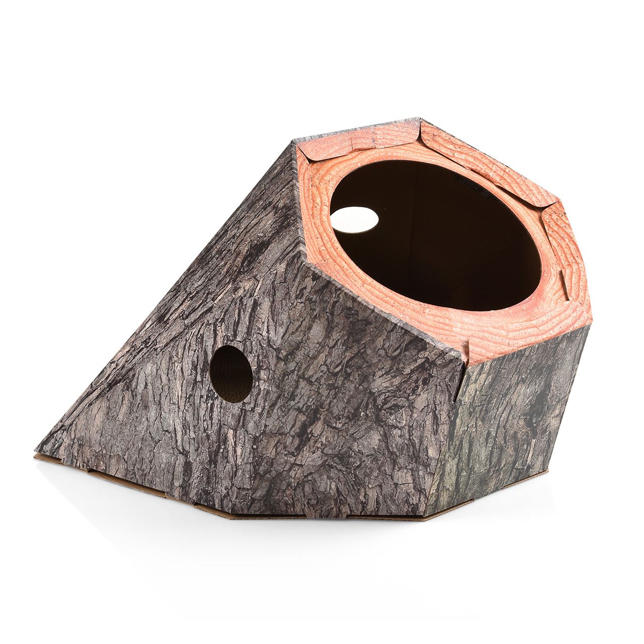 Kratzbrett · Treehouse · Katzenhöhle mit Kratzbrett aus Pappe