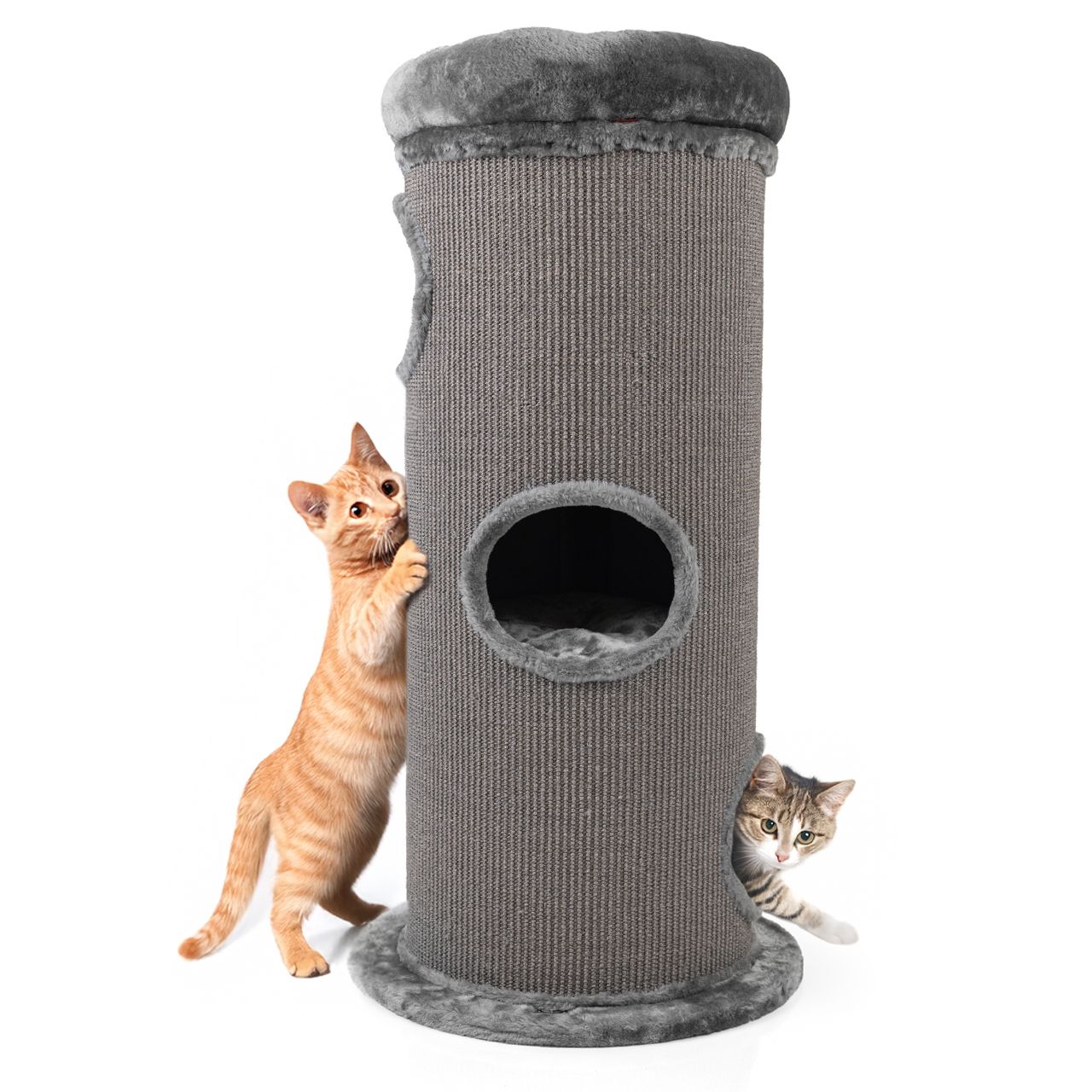 Kratzturm Olivia · anthrazit · 40 x 40 x 100 cm · Kratztonne