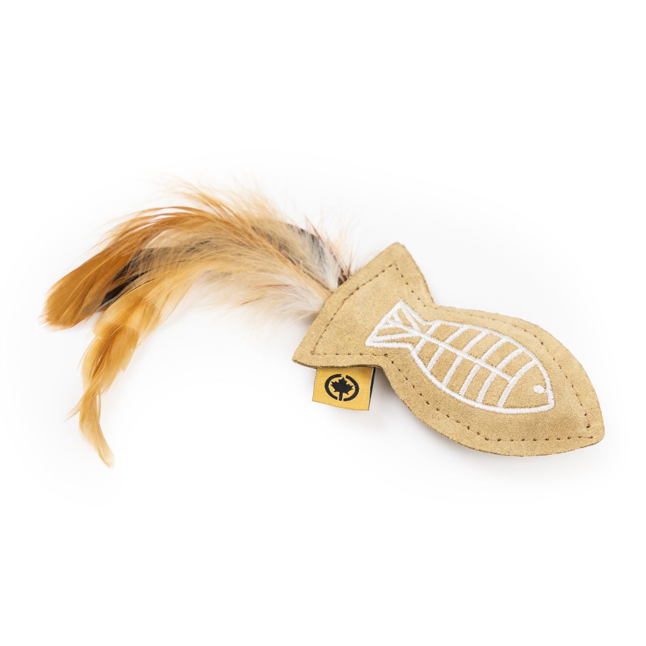 Katzenspielzeug Duft-Kissen aus Leder mit Katzenminze · Fisch