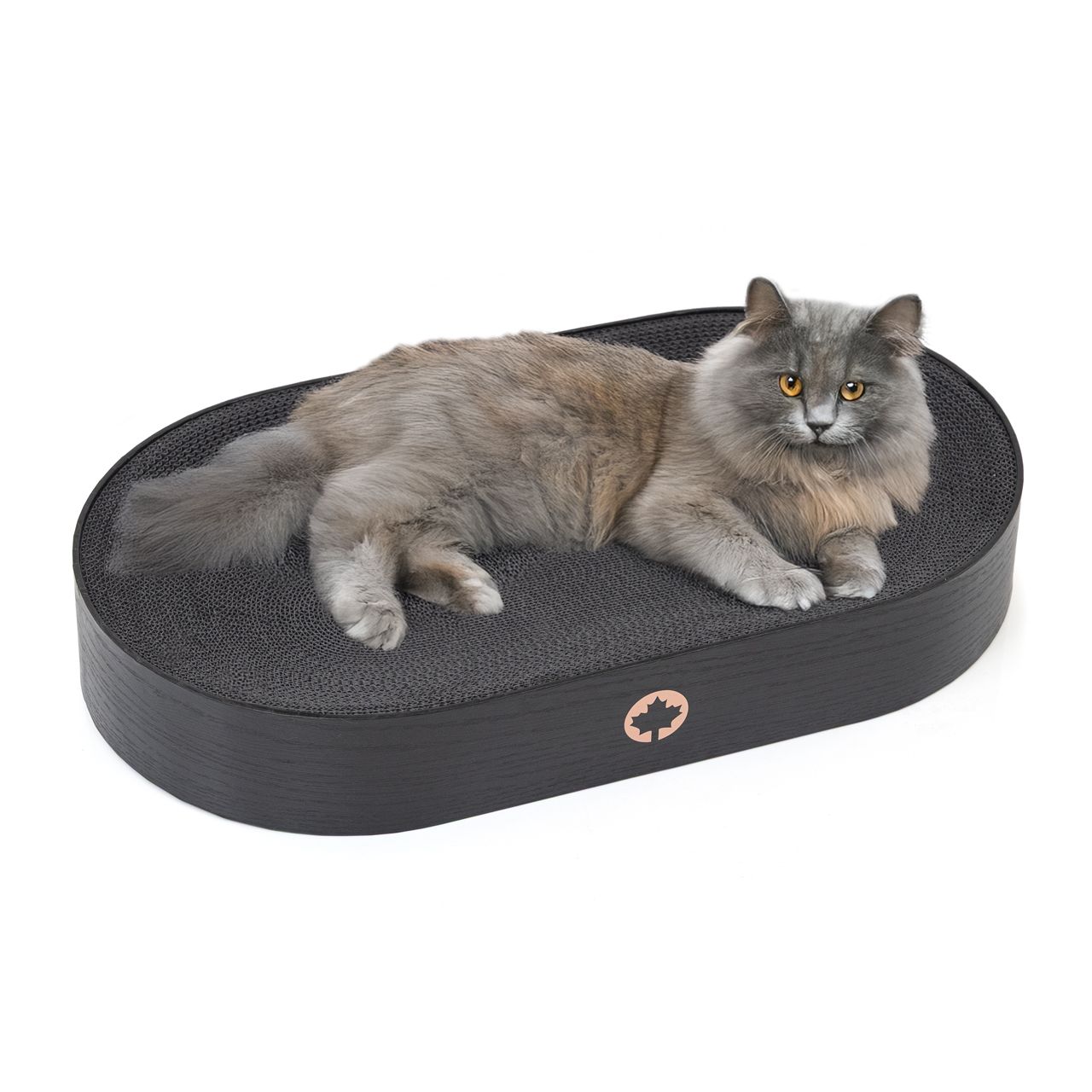 Kratzpappe Apollo · Katzenbett aus Wellpappe · BLACK EDITION · ca. 63 x 35 x 10 cm