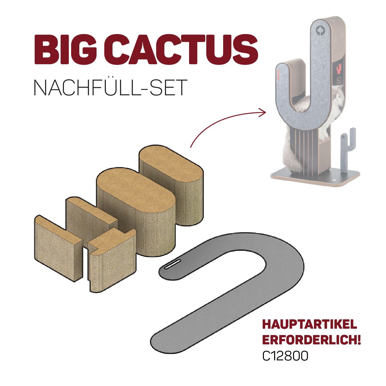 Design Kratzmöbel Kaktus XXL  · ERSATZTEILE