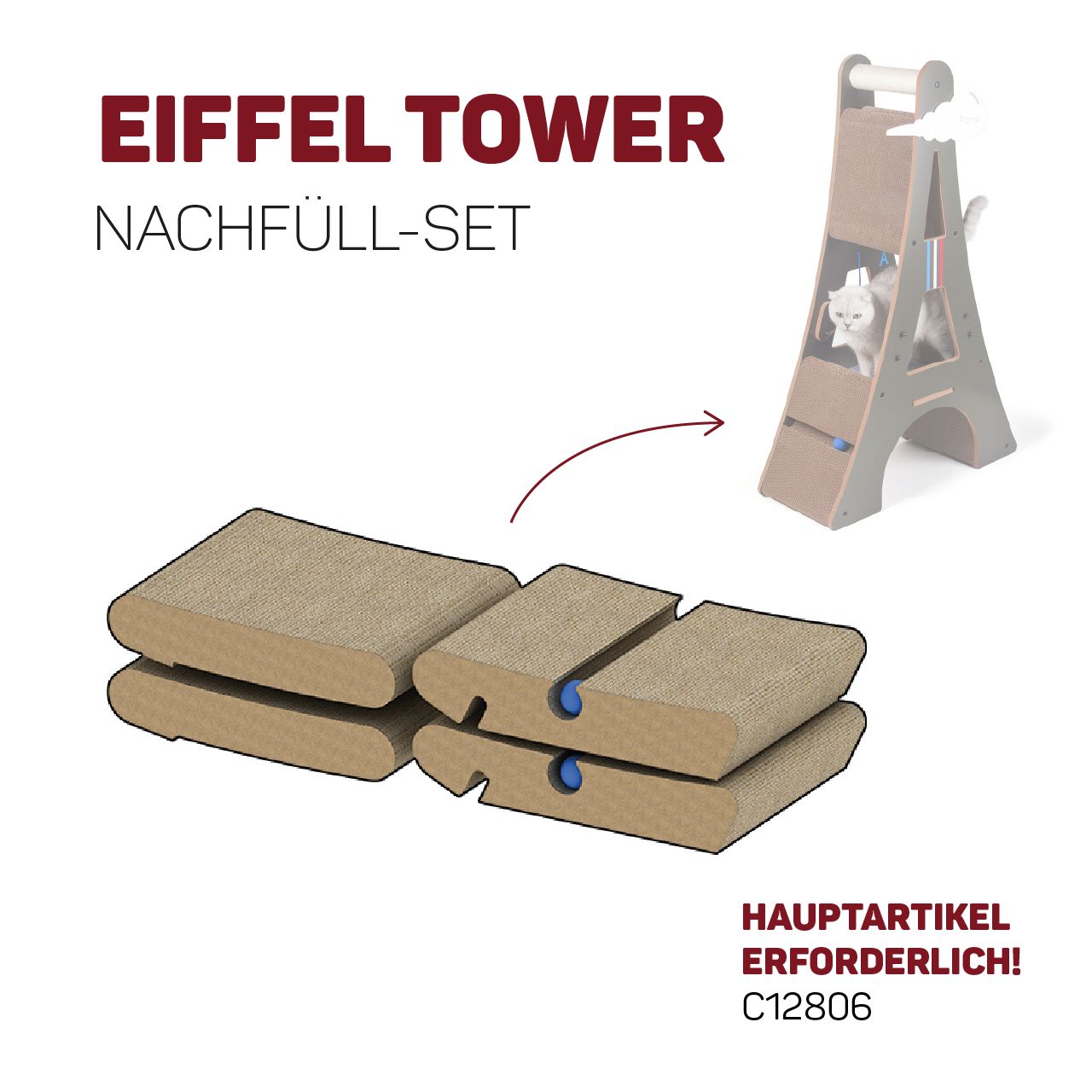 Design-Kratzmöbel Eiffelturm · ERSATZTEILE