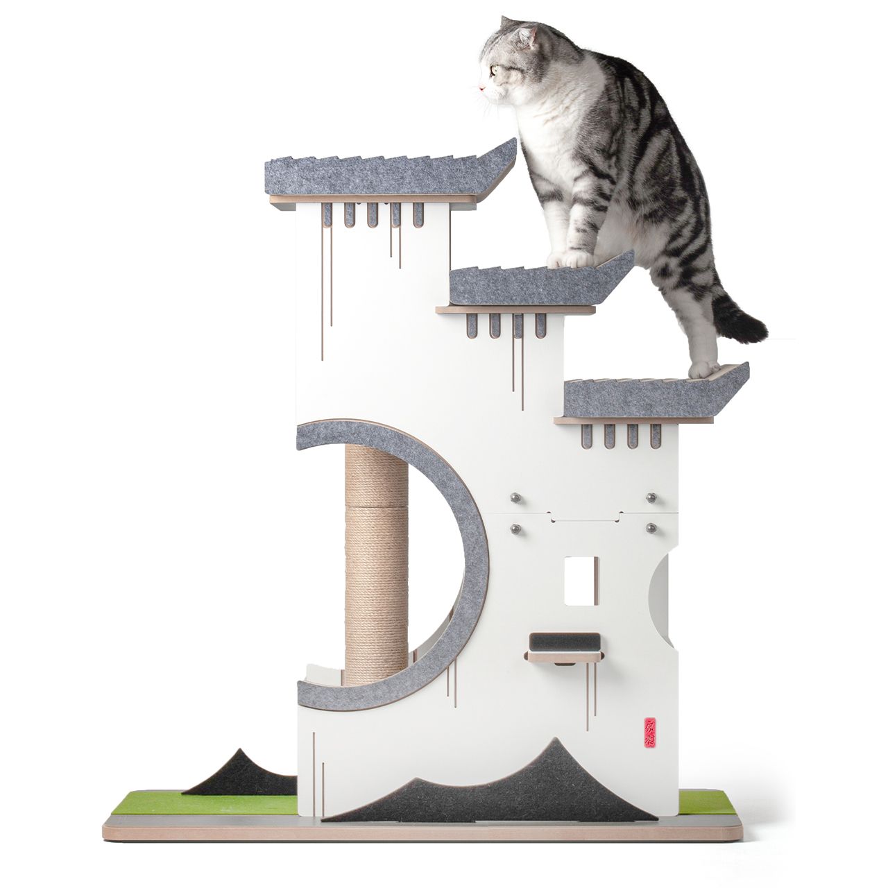 Design-Kratzmöbel Château Tatzberg · Kratzbaum, Kletterturm · 89 x 38 x 90 cm