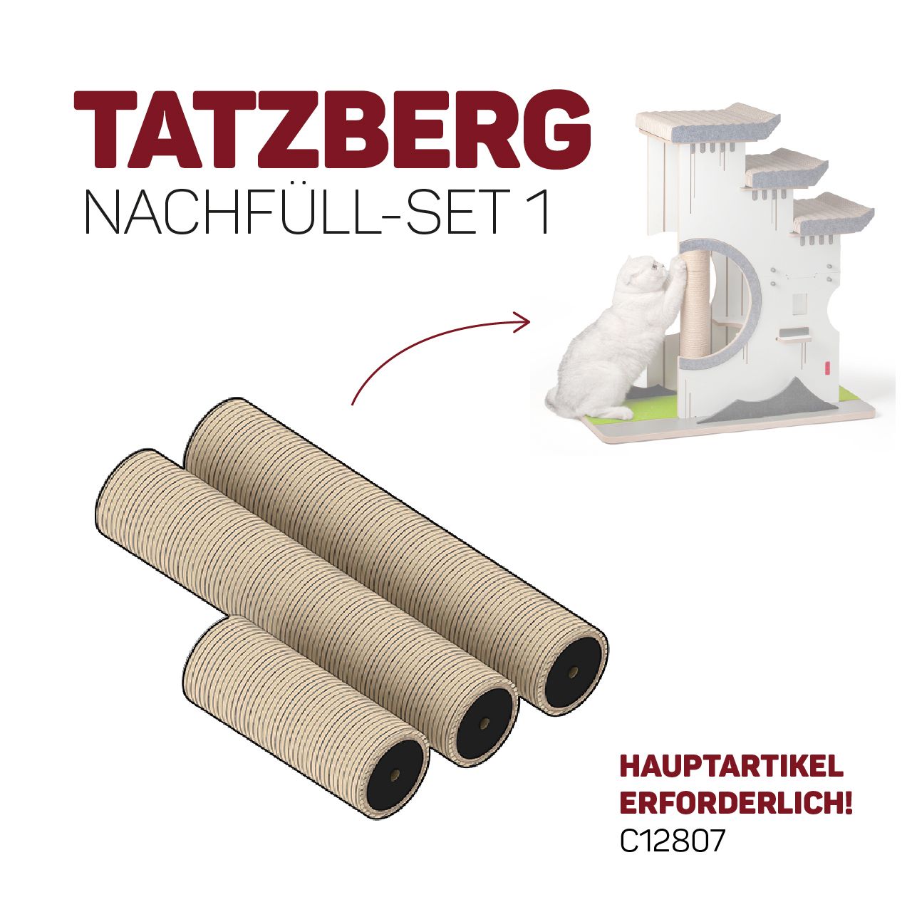 Design-Kratzmöbel Château Tatzberg · SÄULEN-ERSATZTEILE