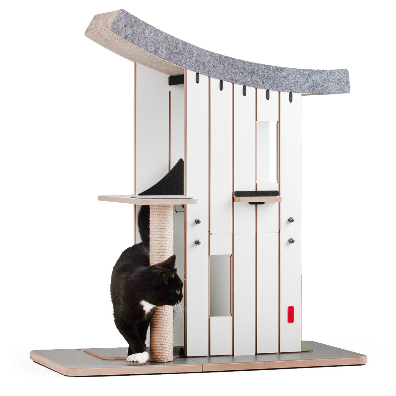 Design-Kratzmöbel Chalet Tatzenstein · Kratzbaum, Kletterturm · 75 x 38 x 85 cm