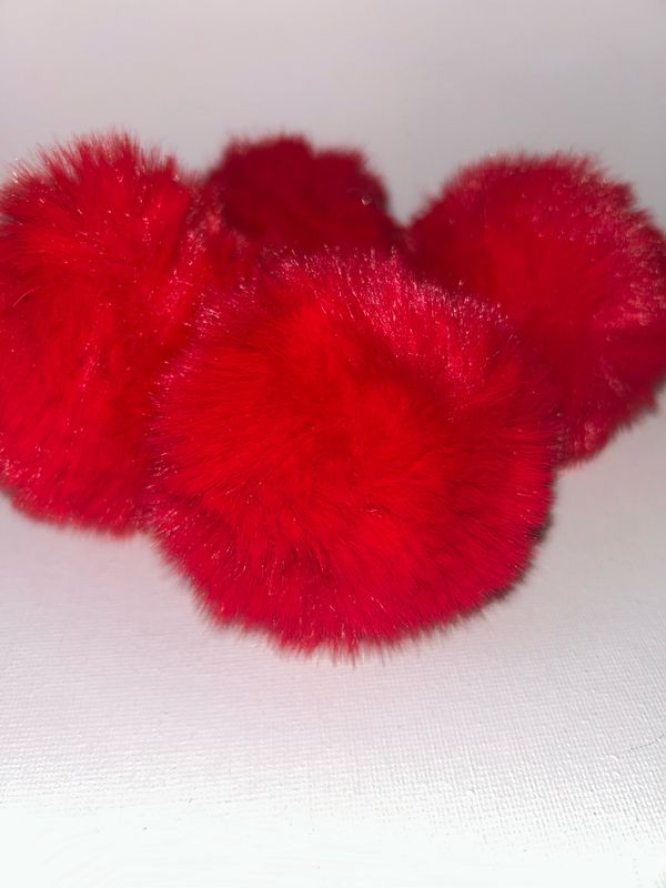 A Hint Of Lady Balls, (Red)Fuzzy Keychain
