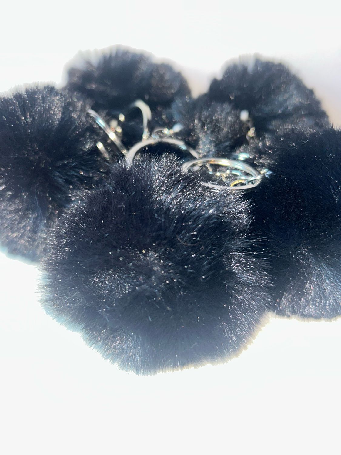 A Hint Of Lady Balls, (Black)Fuzzy Keychain