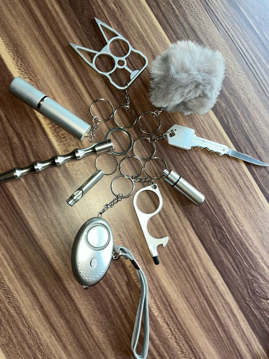 Safety Keychain Set(Silver)