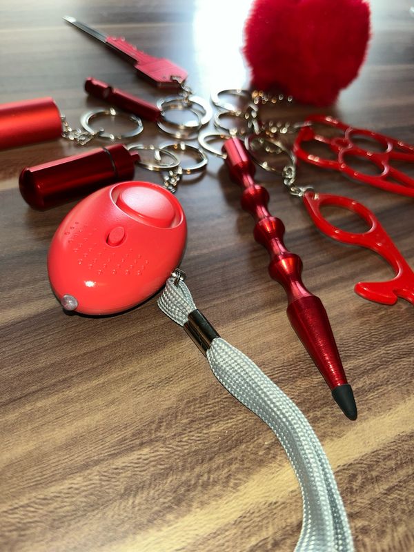 Safety Keychain Set(Red)