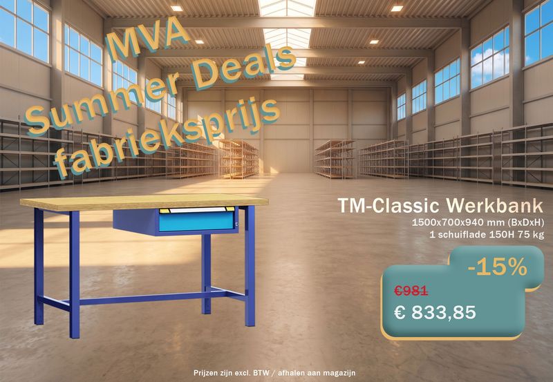 TM-Classic Werkbank met 1 schuiflade