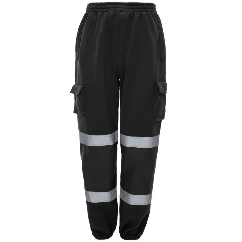 Hi Vis Jogging Bottoms BLACK