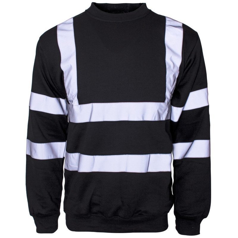 Hi Vis Crew Neck Sweatshirt Black