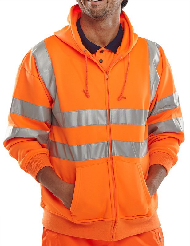 HOODED ZIP SWEATSHIRT ORANGE