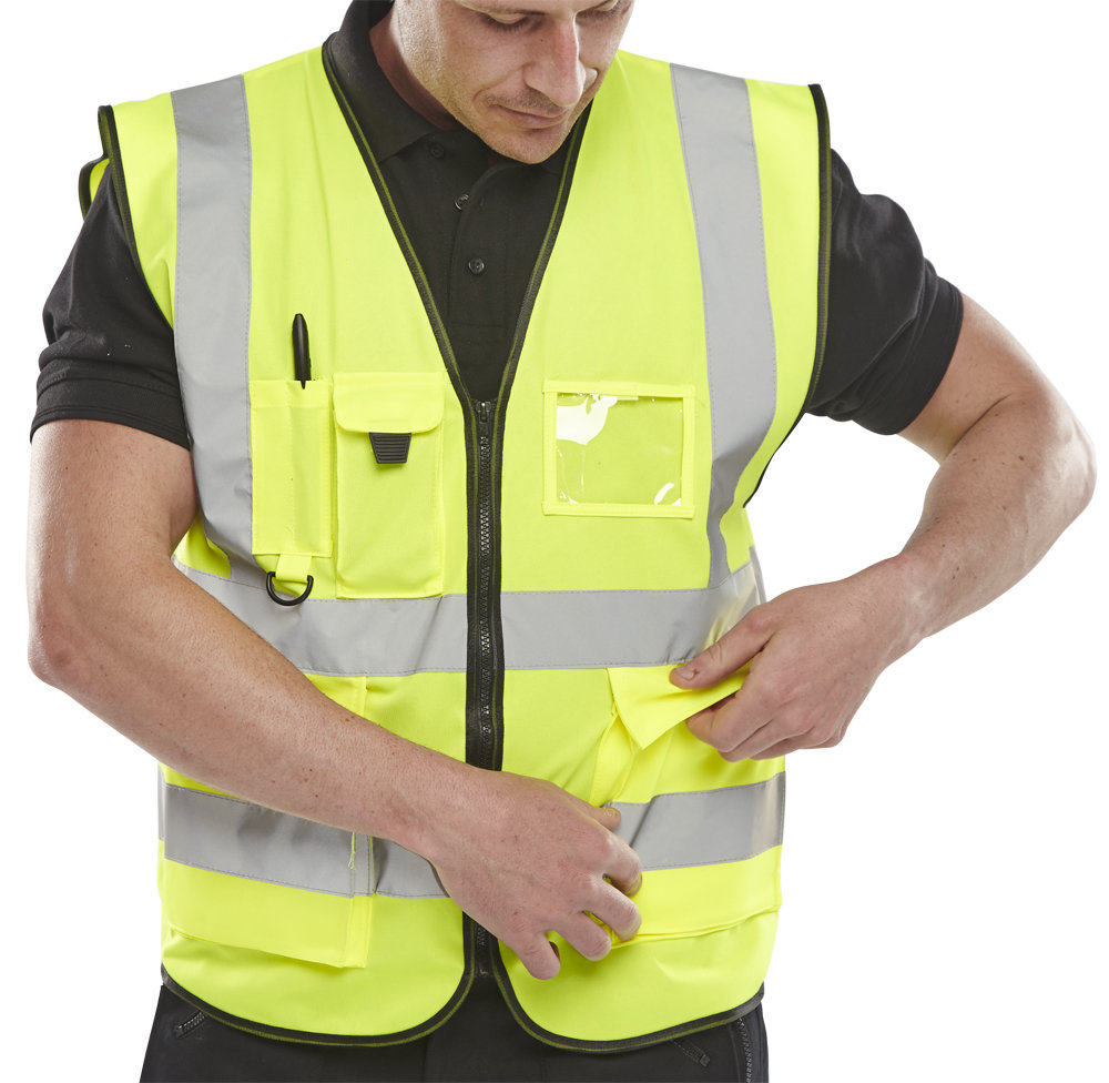 EXECUTIVE HI VIZ WAISTCOAT SATURN YELLOW