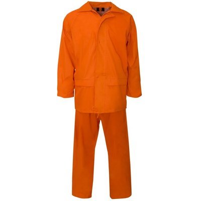 Polyester/PVC Rainwear - Rainsuit Orange