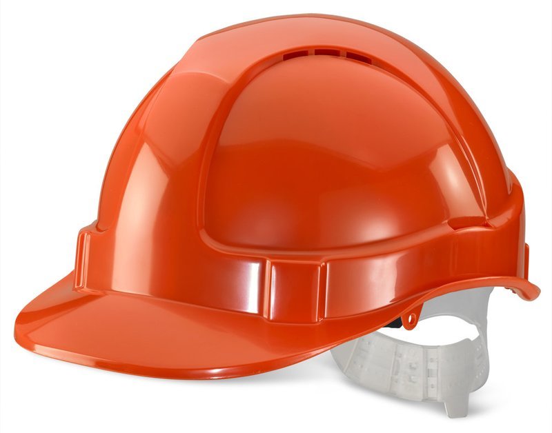 ECONOMY VENTED SAFETY HELMET ORANGE