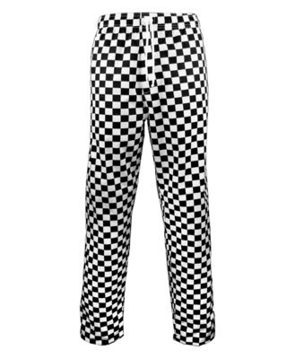 Chef's Trousers Black and White Check