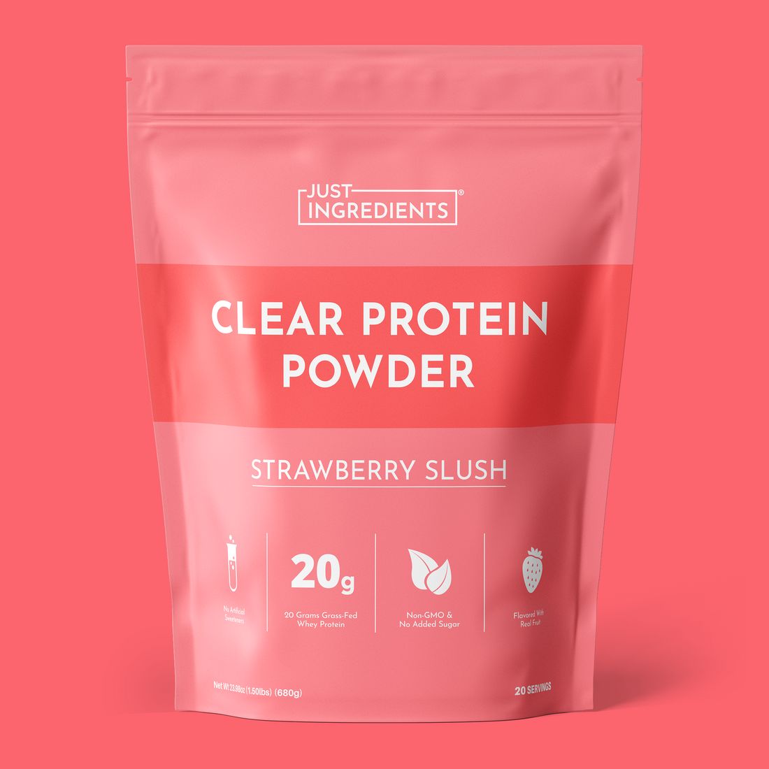 Clear protein strawberry slush