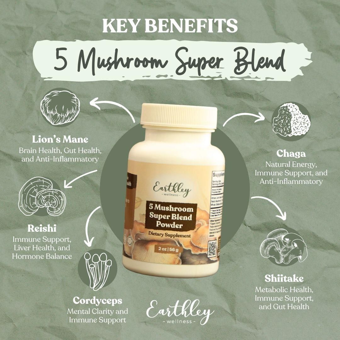 5 mushroom super blend 90 capsules