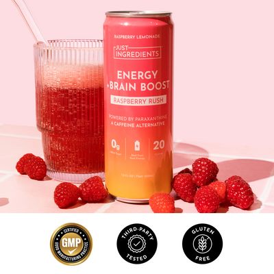 Energy and brain boost raspberry rush single